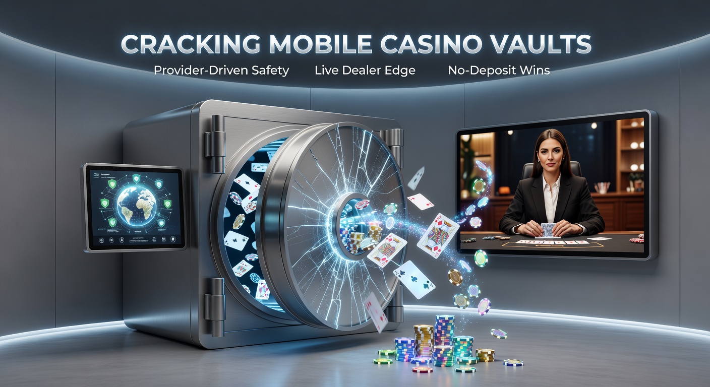 Live-Dealer-Tisch in mobile Casino-App mit Sicherheitssymbolen und No-Deposit-Bonus-Anzeige