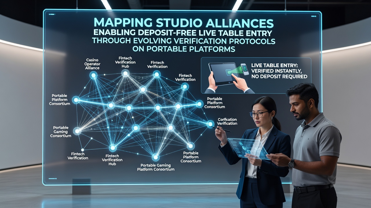 Darstellung von Studio-Allianzen und mobilen Verifizierungsprotokollen für Live-Tischspiele