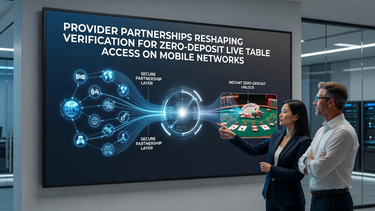 Illustration von Provider-Partnerschaften bei der Verifizierung mobiler Live-Tische